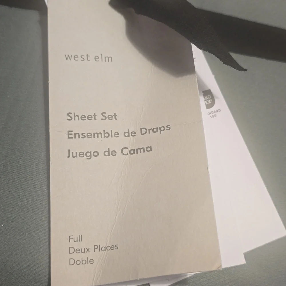 West Elm Silky TENCEL™ Sheet Set, Color-Stormy Blue, King, Retail $189.00